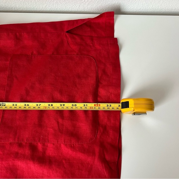 Lauren Ralph Lauren Red Linen Tunic Jacket Oversized Shirt Button Front Women 1X - Picture 8 of 8